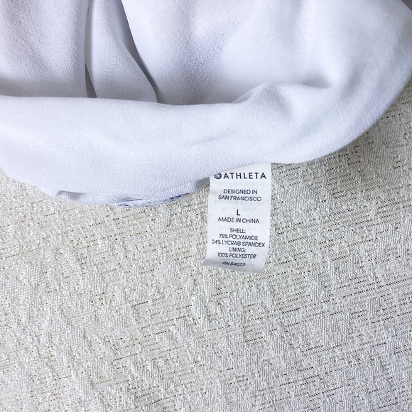 Athleta Aqualuxe One piece Swimsuit Woman’s Size Large High Neck Ties in Back - Picture 9 of 13